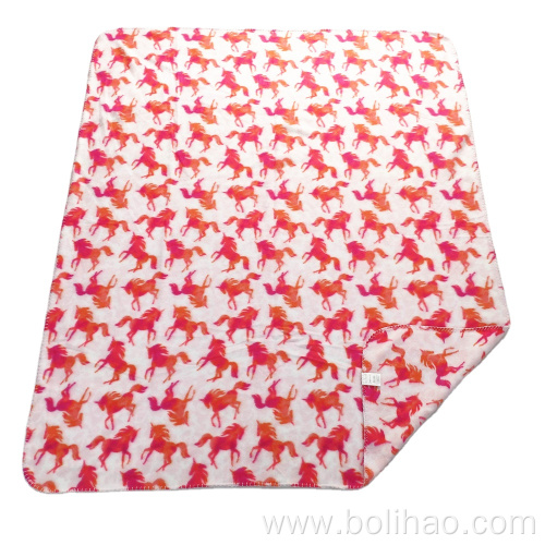 red unicorn print fleece photo blanket polar fleece blanket